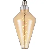 Halo Design Colors Cone LED-Leuchtmittel, E27, amber, 2.000 K, 2 W - , Colors Cone, Braun / Rost, Glas