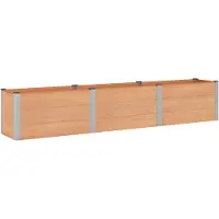 vidaXL Hochbeet Braun 300 x 50 x 54 cm WPC und Aluminium