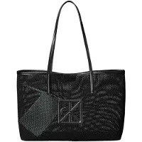 Calvin Klein Handtasche Emblem Mesh Tote LV04F3380G Schwarz