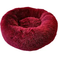 Nobby Xmas Kuschelbett Donut Classic Esla bordeaux, Maße: Ø 110 x 35 cm