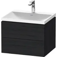 Duravit L-Cube c-shaped Set wandhängend, 2 Schubkästen, ohne Überlauf, 1 Hahnloch, 600x480x480mm, LC6950O16160000