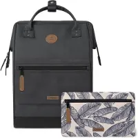 Cabaia Freizeitrucksack Rucksack mit Laptopfach Adventurer Vegan Nubuck Backpack 23L Le Havre anthrazit