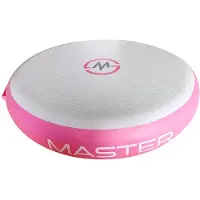 Master Airspot runde Gymnastikmatte, 100 x 20 cm, rosa und grau