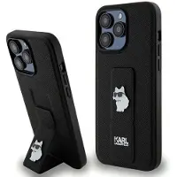 Karl Lagerfeld Klhcp13xgsachpk Iphone 13 Pro Max 6.7 Gripstand Saffiano Choupette Pins Handyhülle