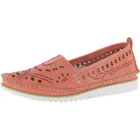 Andrea conti Damen Slipper mit perforiertem Leder und Wechselsohle 1885909, Größe:37 EU, Farbe:Pink