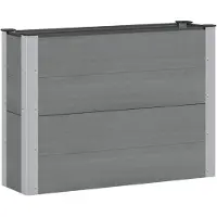 vidaXL Hochbeet Grau 100 x 30 x 72 cm WPC und Aluminium