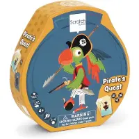 Scratch kartenspiel Pirat junior 12,5 x 12 cm Karton blau/gelb
