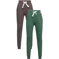 Minymo Jogginghosen - 2er-Pack - Hunter Green - - 5 Jahre (110) - Jogginghosen