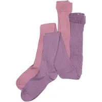 Minymo Stocking - Solid rib 2-pack orchid haze (583) 104\\110