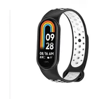 Beline pasek Mi Band 8 design czarno-biały /black-white