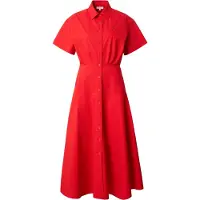 Tommy Hilfiger Poplin Flre Ss Midi Fire Red Größe: 38 | Blusenkleider Outlet | Damen | Rot
