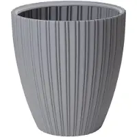 Garden ID Fancy Grauer Polyethylen-Pflanztopf für Zuhause und Garten - 40 x 42 cm
