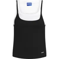 HUGO Extra-Slim-Fit Tanktop aus Baumwolle mit mehrlagigem Design Grösse XS