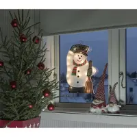 Konstsmide - LED Fensterbild, Schneemann, 20 warm weiße Dioden, 230V, Innen, weißes Kabel- 2851-010