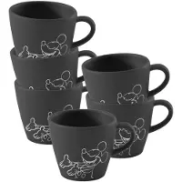 Villeroy & Boch Manufacture Rock - Mickey Mouse Espressotasse 60 ml 6er Set