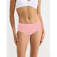Sloggi Midislip "Basic+ Midi C3P", Damen, Gr. 46, rosa (rot, gelb), Single Jersey, Obermaterial: 95% Baumwolle, 5% Elasthan, körpernah, Unterhosen Midislip, perfekter Sitz