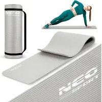 Neo-Sport Pilates Matte Sportmatte Yoga Gymnastikmatte 183 x 60 cm - 192.200 grau