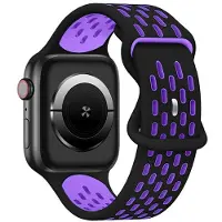Beline pasek Apple Watch New Sport Silicone 42/44/45/49mm czarno-fioletowy black/purple box