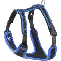 Ferplast Ergocomfort P, Hund, Westengeschirr, L, Schwarz, Blau, Einfarbig, 80 cm