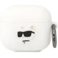 Karl Lagerfeld Silikon NFT Choupette Kopf 3D - Fall AirPods 3 (biały)