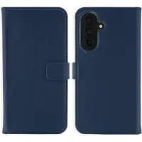 Selencia Samsung Galaxy A37 (5G) Hülle - Echtes Leder - - Klapphülle - Blau