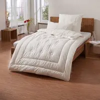 TRAUMSCHLAF Merino Zirbendecke medium, Füllung: 100% Schurwolle mit Zirbenholzspänen 140x200 cm - weiß