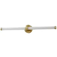 LUCANDE Wandlampe Melisa , messing / gold, für Badezimmer, Glas, Modern, Wandleuchte, Wandlampe Bad