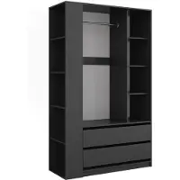Vicco Kleiderschrank Elmo Anthrazit 50 x 200 cm 2er Set, Model 61352
