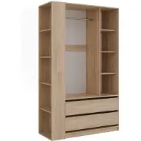Vicco Kleiderschrank Elmo Sonoma 50 x 200 cm 2er Set, Model 61356