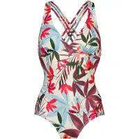 LASCANA Badeanzug "Imani" mit sommerlichem Blätterprint