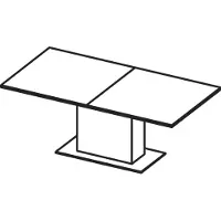 Pöttker Tischauszug Basic Synchron 1127mm Ausziehtischführung mit Bremse, für Zargentische, 90kg Tragkraft, Stahl verzinkt