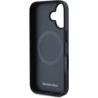 Mercedes MEHMP16S23RCMK iPhone 16 6.1" czarny/black hardcase Plain Smooth Leather MagSafe