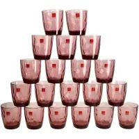 MamboCat 20x Diamond Whiskyglas Rock Purple 305ml Tumbler Cocktail Trinkgläser Wasser lila