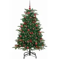 vidaXL Künstlicher Weihnachtsbaum mit 150 LEDs mit Ständer Grün 150 cm