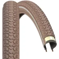 Rexway Fahrradreifen 47-662 ETRTO braun mit Reflexstreifen und 3,5 mm Pannenschutz
