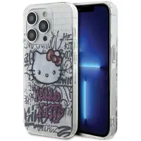Hello Kitty HKHCP13LHDGPHT iPhone 13 Pro / 13 6.1" biały/white hardcase IML Kitty On Bricks Graffiti