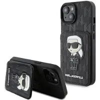 Karl Lagerfeld Klhcp15ssakknsck Iphone 151413 6.1 Saffiano Cardslots And Stand Monogram Ikonik Patch Handyhülle