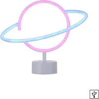 JUST LIGHT NEON-SATURN LED Neon-LED-Bild Pink,blau 1W multicolor 85029-70