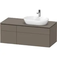 Duravit L-Cube Konsolenwaschtischunterbau wandhängend, inklusive Konsolenplatte, 4 Auszüge, Becken rechts, 1220x482x550mm, LC4874090900000