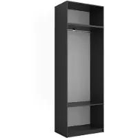 Vicco Kleiderschrank Elmo Anthrazit 80 x 40 cm 2er Set, Model 61343