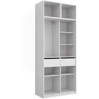 Vicco Kleiderschrank Elmo Weiß 50 x 40 cm 3er Set, Model 61341