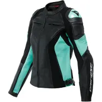 Dainese Racing 4 Lady Leather Schwarz Acqua Grün Jacke Größe 42