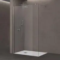 Doporro Luxus Duschwand für Dusche Duschabtrennung 70x200cm Walk-In Dusche 10mm ESG-Sicherheitsglas Klarglas inkl. Nanobeschichtung Bremen02K