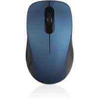 Modecom MC-WM10S optische Funkmaus, Blau, leise Tasten, 2,4 GHz USB Empfänger, kabellose ergonomische Maus für PC und Laptop