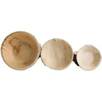 KOKA 30x Runde Schale aus Palmblatt Größe 12,5 cm