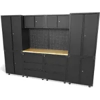 HBM Premium-Werkstattsystem, 11-teilig, mattschwarz
