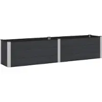 vidaXL Hochbeet Schwarz 250 x 50 x 54 cm WPC und Aluminium