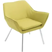 CLP Caracas Lounger STOFF mit hochwertiger Polsterung und Metallgestell grün