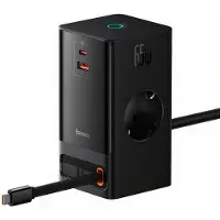 Baseus PowerCombo, Drinnen, AC, 0,8 m, Schwarz