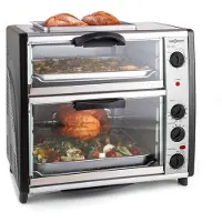 OneConcept All-You-Can-Eat Doppel-Backofen Grillplatte 42 Liter 2350 Watt